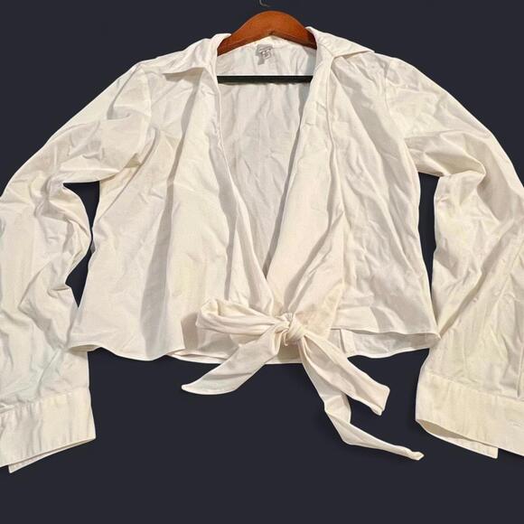Anne Klein Tops - White Vintage Anne Klein Blouse with Tie Detail in Front. Size 8